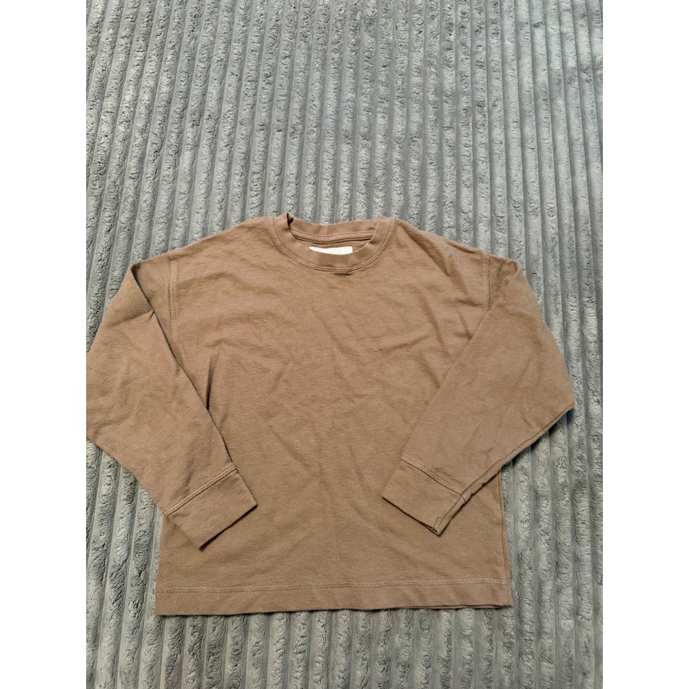 Zara Kids Brown Crewneck Sweatshirt All The Basic Stuff Size 8-9 Years 134cm